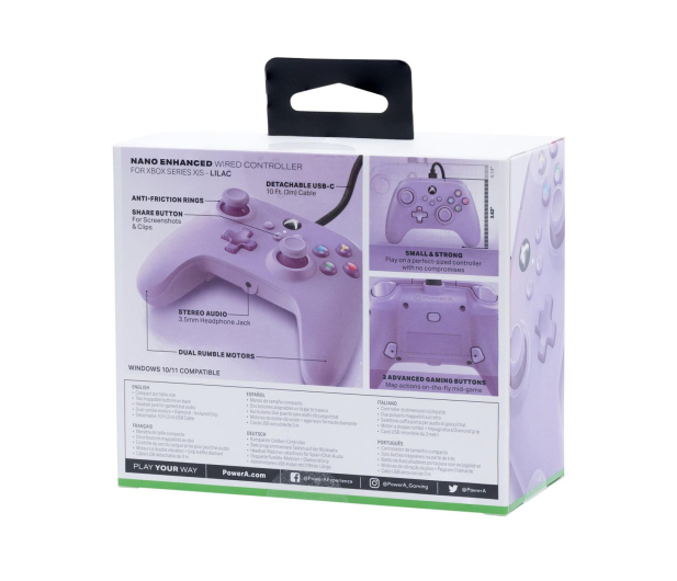 PowerA XS Pad przewodowy NANO Enhanced Lilac - 1091229 - zdjęcie 9